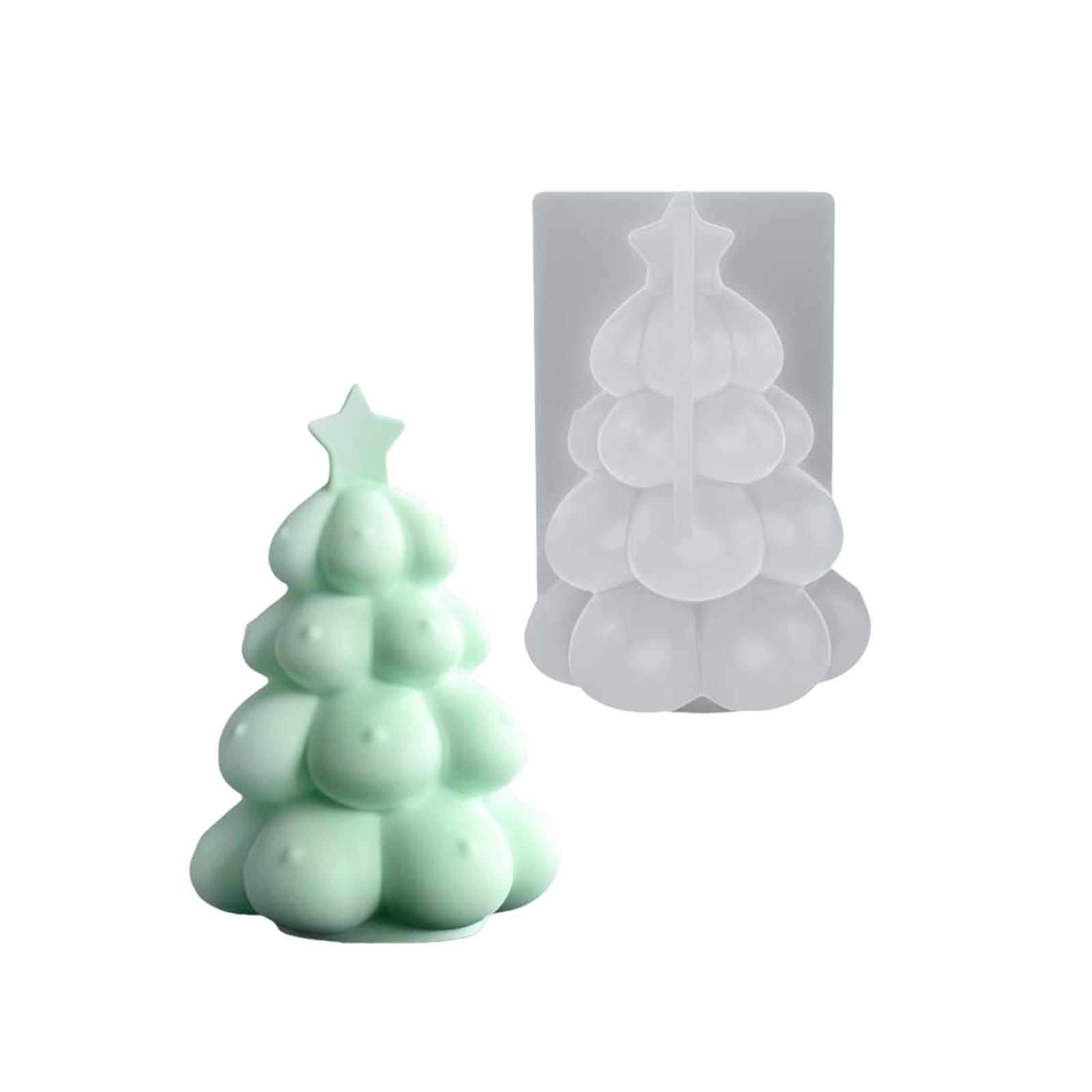 Elnwnnkc Mold Silicone Christmas Holiday Wax Mold White Single Piece for Seasonal Home Decor Tool Holiday Wax Shaping Festive Tool Winter Tabletop Decor Project Seasonal Home Form