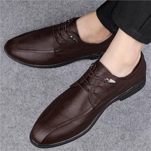 Men's Dress Shoes Leather Lace up Soft Sole Breathable Black Formal Business Casual Oxfords for Work Wedding2
