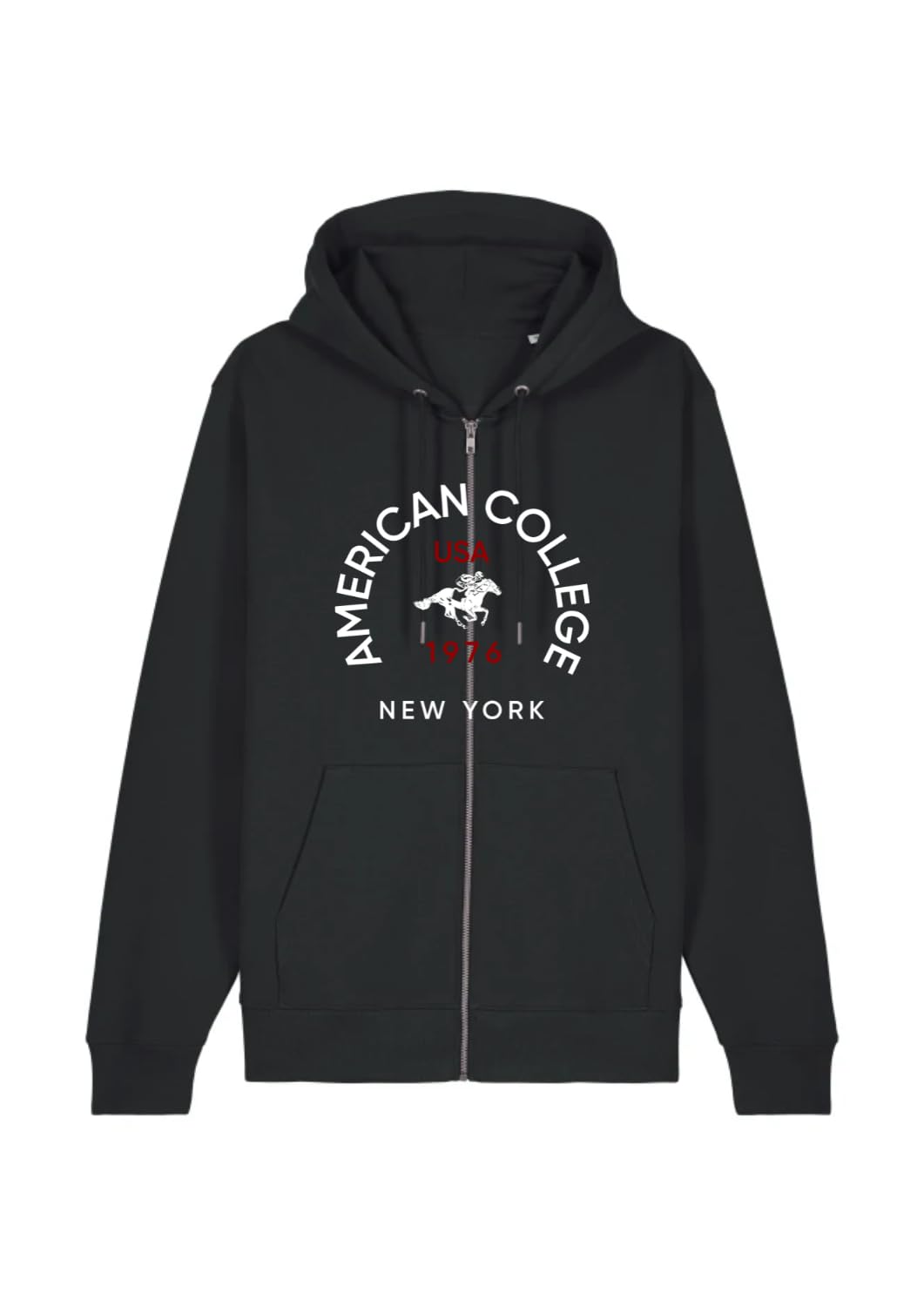 AMERICAN COLLEGE USA Męska bluza z zamkiem błyskawicznym Rozmiar XXL Decontract, czarny, XXL