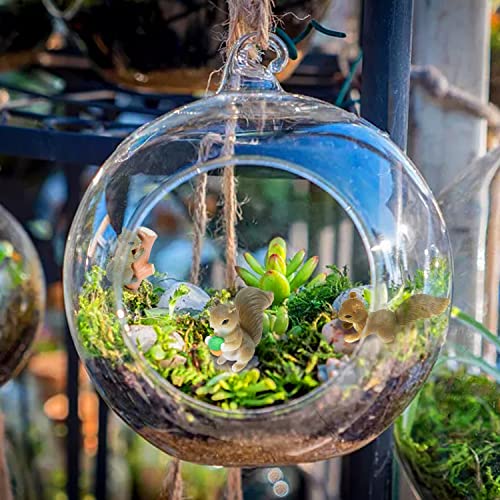 Yueton 8Pcs Cute Realistic Miniature Squirrel Figures Ornaments, Mini Squirrel Fairy Garden Figurines, Squirrel Animal Cake Toppers Cake Decoration, Squirrel Desk Decoration #TOP2