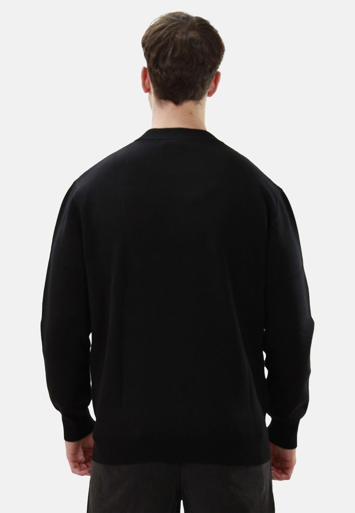 Karl Lagerfeld Jeans, Męski, Sweter Z Dzianiny Z Logo, Regular Fit, Czarny, XL