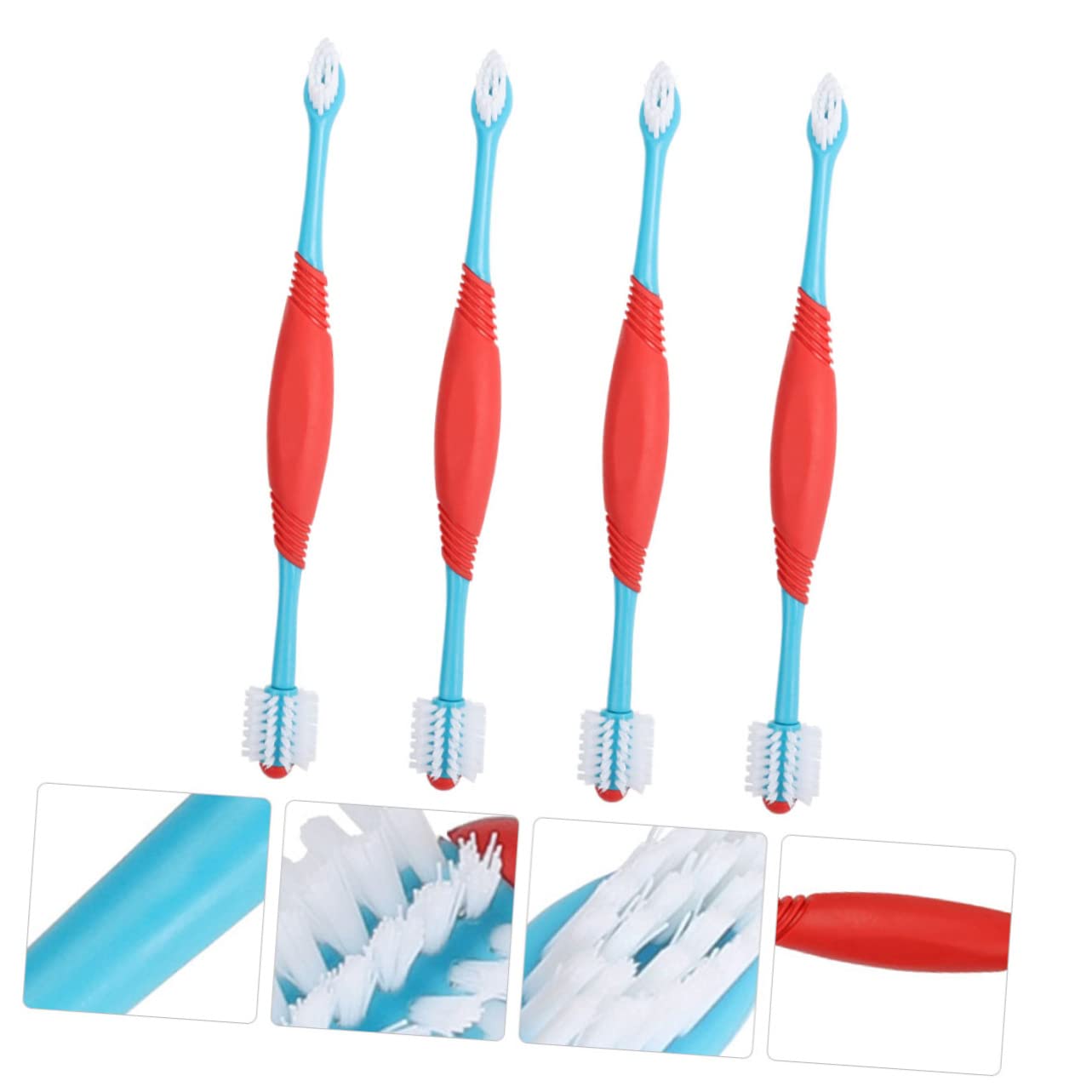 BESPORTBLE 12pièces Brosse à Dents Pour Chiens à Double Tête Brosse à Dents Souple Pour Chiots Et Outil De Soins Dentaires Pour Animaux De Compagnie