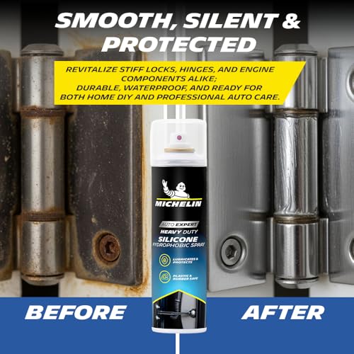 Image of MICHELIN Silicone Lubricant Spray for Car & Bike 500 ML Multipurpose Lube & Protective Coating | Restores Movement & Shine | Safe on Rubber, Plastic, Window Channels & Metal Parts