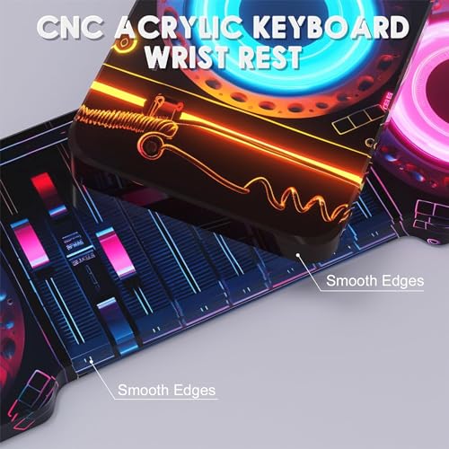 Image of Punk Acrylic Keyboard Wrist Rest - Compact 60% Keyboard- Mechanical Keyboards Ergonomic Palm Rest for Computer Keyboard,Anti-Slip Base,Wrist Pad for Laptop,Office & Home-Easy Typing