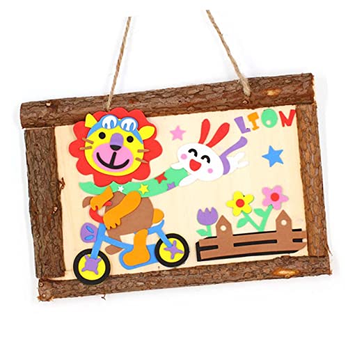 ORFOFE 2pcs Diy Wood Photo Frame Natural Embryo Bark Frame for Boys and Home Decor Decorative Picture Frame