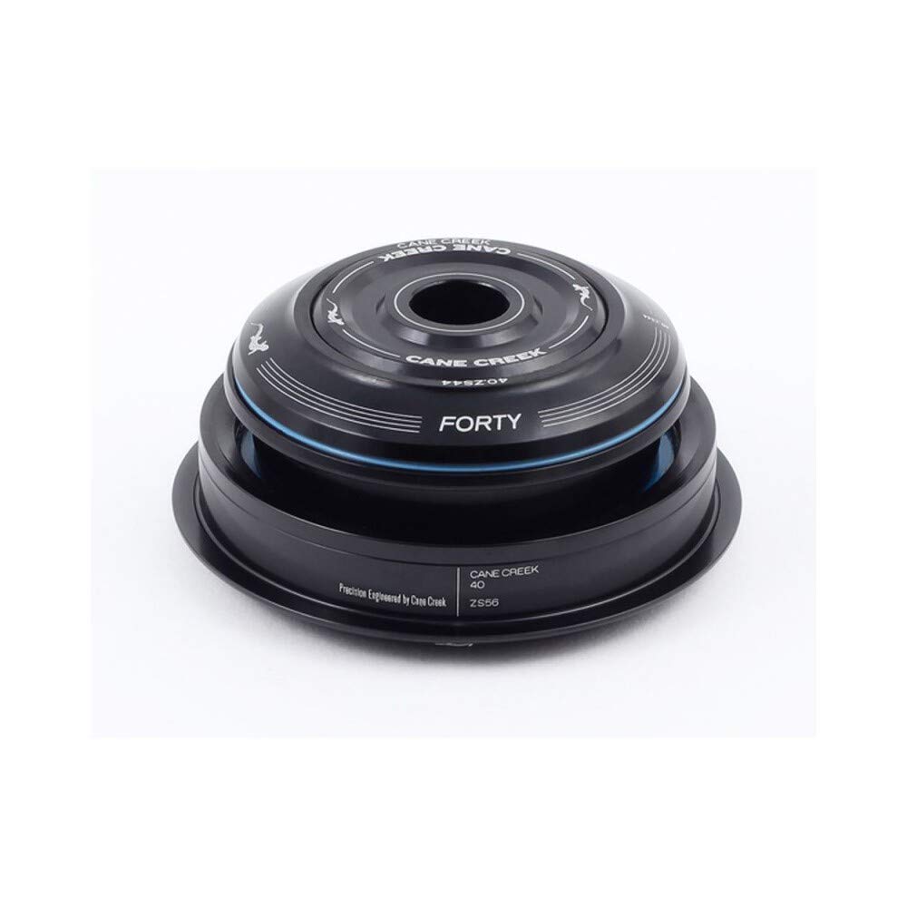 Cane Creek Semi-Int 40-Series 1-1/8 x 1.5 Cart Crown Taper Steerer Headset, Black, 40mm