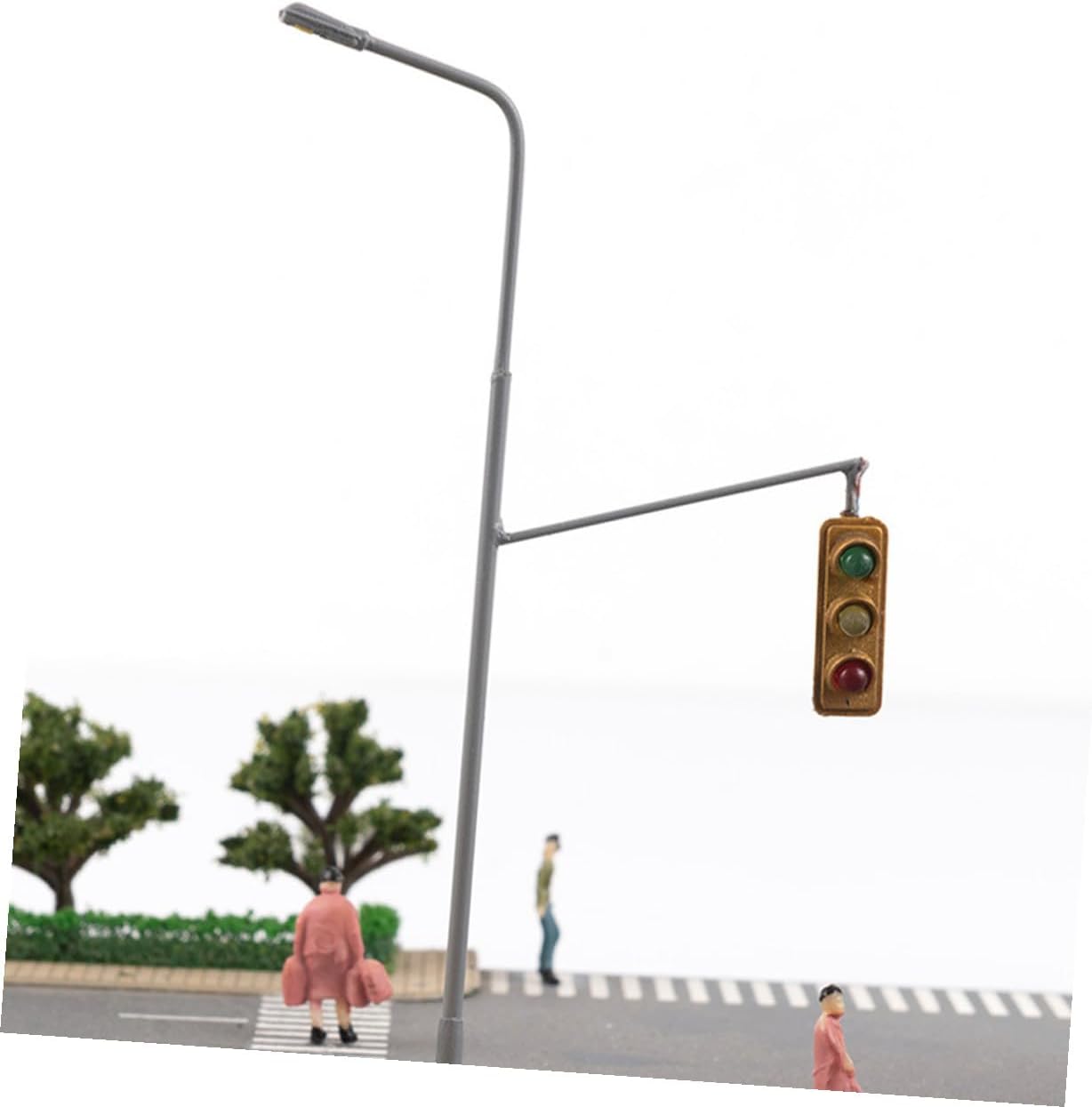 Simulated Signal Light Model Railroad Traffic Light Miniature for Sand Table Scenery Abs Metal Material Compact Railroad Lamp Decoration for Train Enthusiasts and DIY Scenes