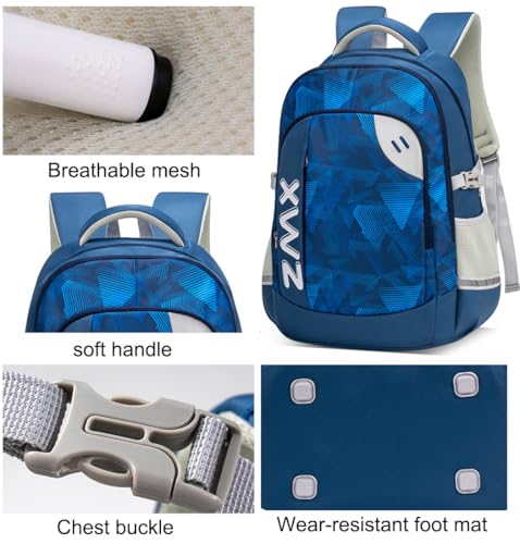 JiaYou Unisex Child Junior Middle School Daypack Lightweight Girls Boys Backpack(Purple,45 Liters)4