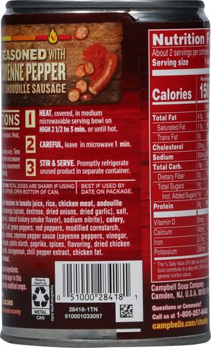 Image of Campbell's Chunky Soup, Spicy Chicken and Sausage Gumbo, 18.8 oz Can (Pack of 2)
