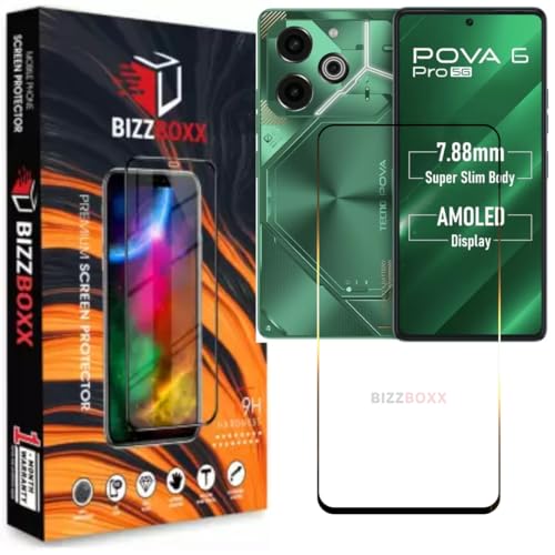 Image of Compatible With Tecno Pova 6 Pro Tempered Glass Screen Protector Guard With Precise Edges - High Definition, Easy Install, Anti-Fingerprint Screen Guard (Tecno Pova 6 Pro) - Pack of 1