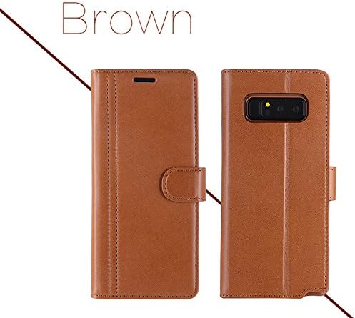 ProCase Galaxy Note 8 Case, Folio Folding Wallet Case with Flip Cover and Stand, Credit Card Slots and Kickstand Protective Case for Galaxy Note 8 2017 -Brown