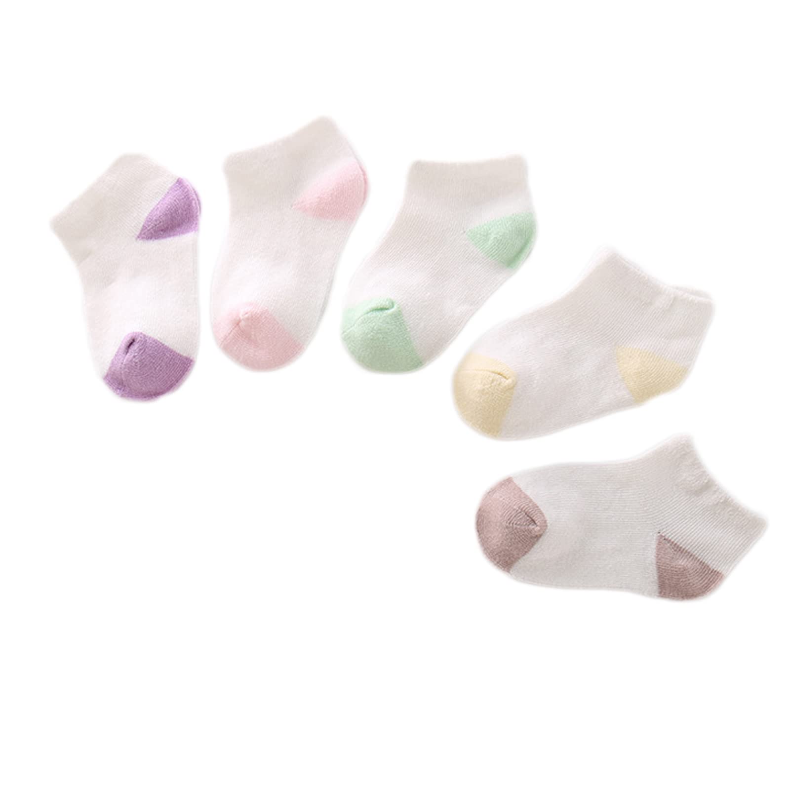 10 Pairs Toddler Girl Boy Non Skid Socks Cotton Cute Soft Summer, Baby Kids Ankle Socks 0-5 Years