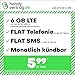 Produktbild Handytarif handyvertrag.de z.B. LTE All 6 GB  (Flat Internet 6 GB LTE, Flat Telefonie, Flat SMS und Flat EU-Ausland, 5,99 Euro/Monat, monatlich kündbar) oder andere Tarife