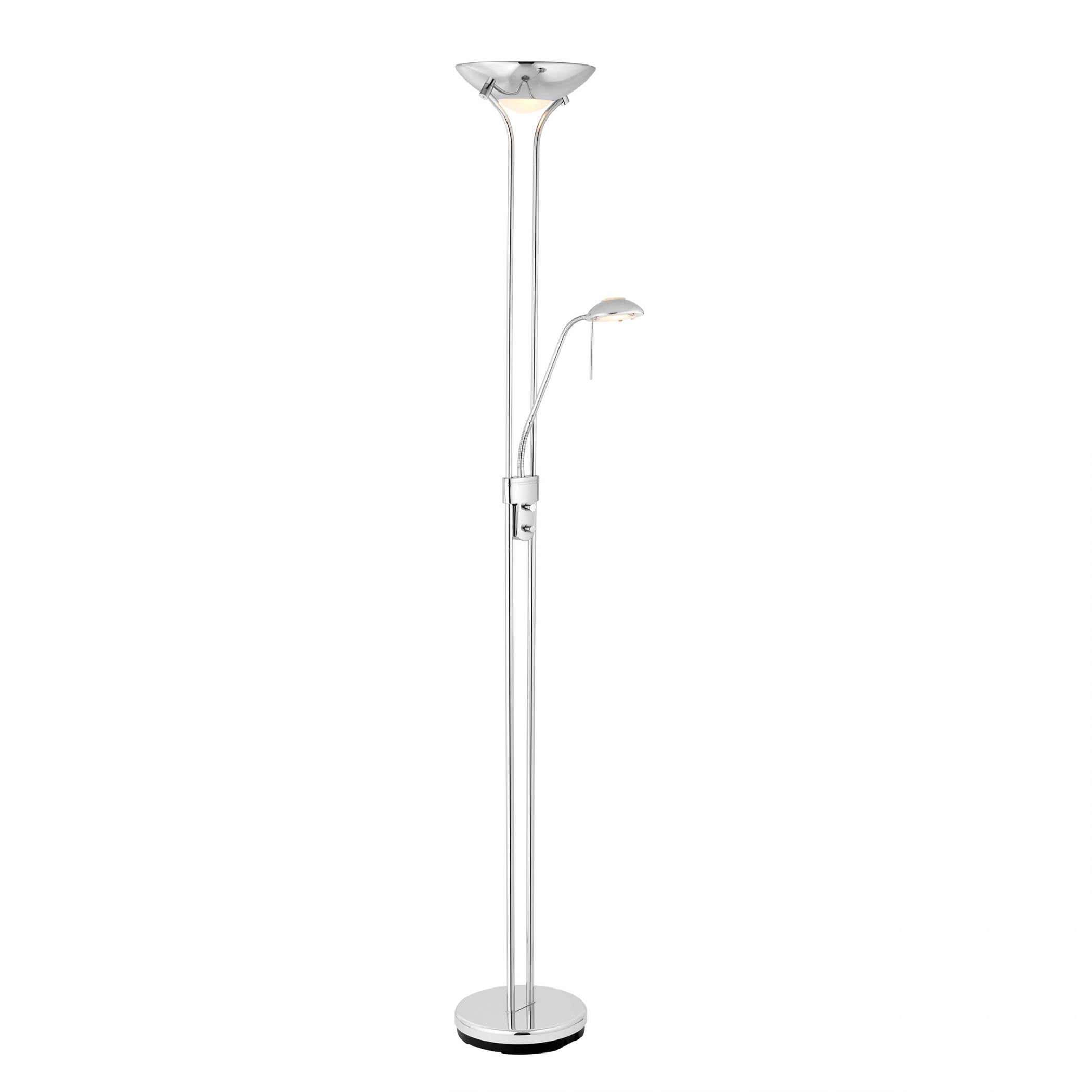 Endon Silver Rome Mother & Child Floor Lamp Finished In Polished Chrome (Bulb Not Included)