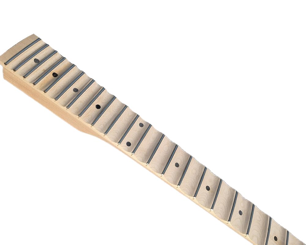 Ahorn 22 Bund Gitarre Hals 25.5Inch Scalloped Griffbrett Punkt Inlay Locking Mutter