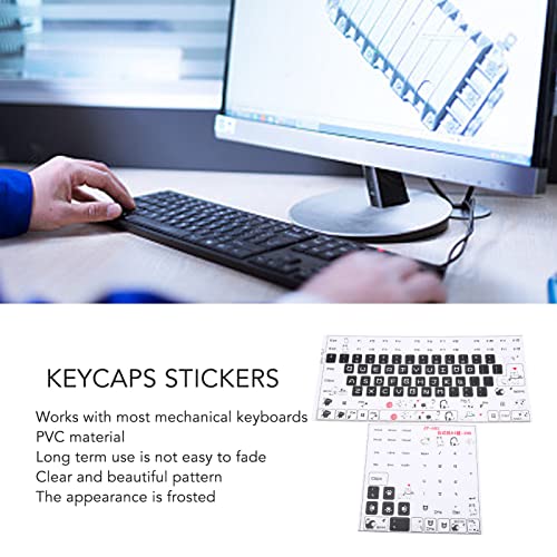 Pegatinas para teclado universal en inglés PVC miniatura 2