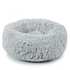 JZK Super zacht warm winter pluche kattenmand donut nest, wasbaar klein hondenbed, ronde pluizige huisdier bedmatras voor kat, kleine hond en puppy