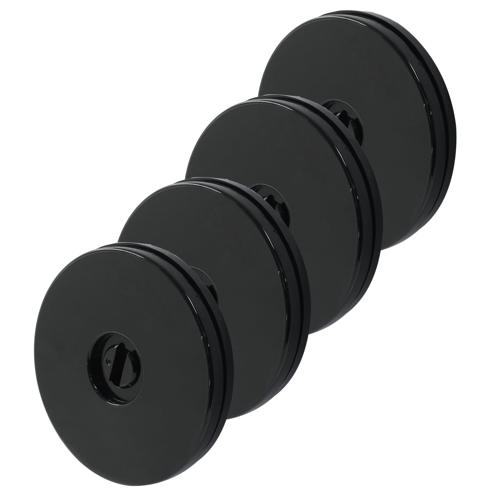 4 platos giratorios acrílicos Lazy Susan de 3 pulgadas, organizador de plato giratorio negro, base giratoria redonda para estante de especias, mesa, pasteles, decoración de galletas 2