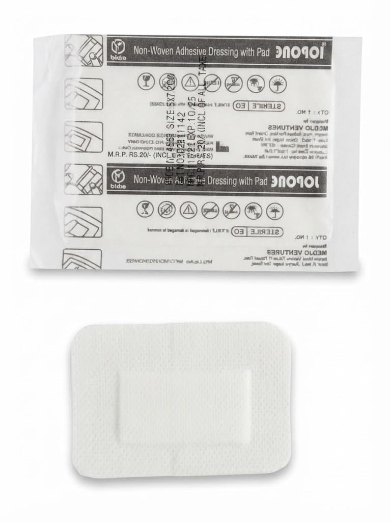 JOPORE NON WOVEN ADHESIVE DRESSING WITH PAD SIZE : 5 X 7.2CM ( PACK OF 15) — Amazon image 4