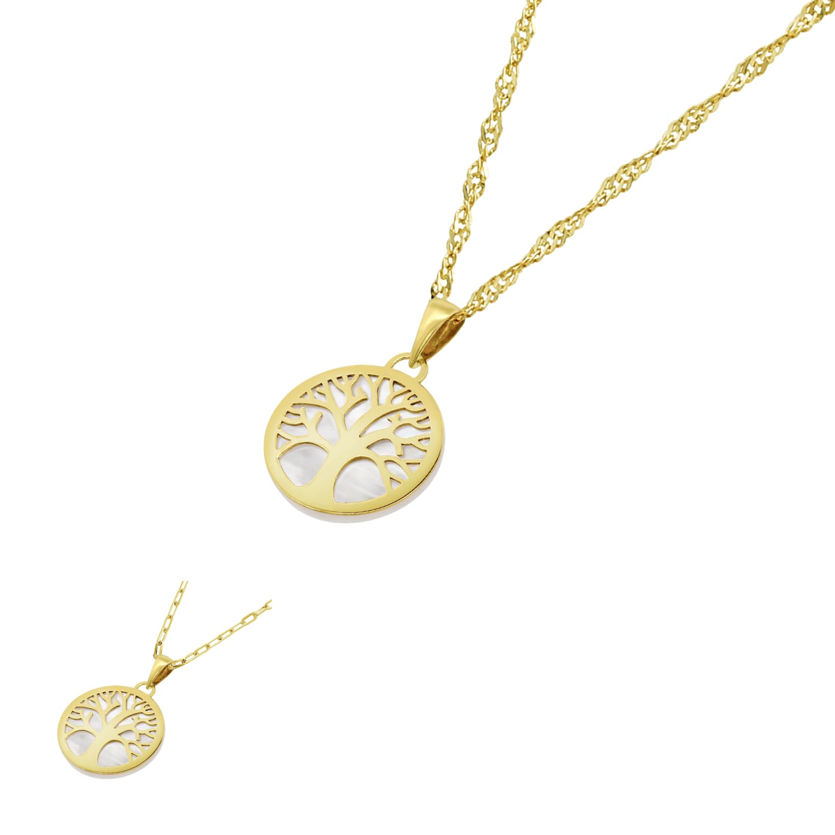 Time RoaD Collar Mujer Oro 9K original | Acabado Refinado HIN00017/43, Collares Mujer, Regalo de Cumpleaños, Aniversario, San Valentín, Madre y más