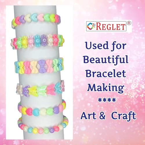 Image of 515 Pcs - Opaque Beads for Jewellery Making Kit - Beads for Bracelet Making Kit - Beads for Craft - Acrylic - Multicolour - 6 Designs, 180g