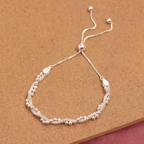 LeCalla 925 Sterling Silver Bracelets for Women | Italian Handmade Adjustable Bolo Link Chain Bracelets | Women's Sliding Bolo Bracelets4