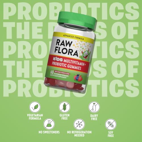 Raw Flora Kids Multivitamin Gummies with Probiotics | 60 Count - Image 5