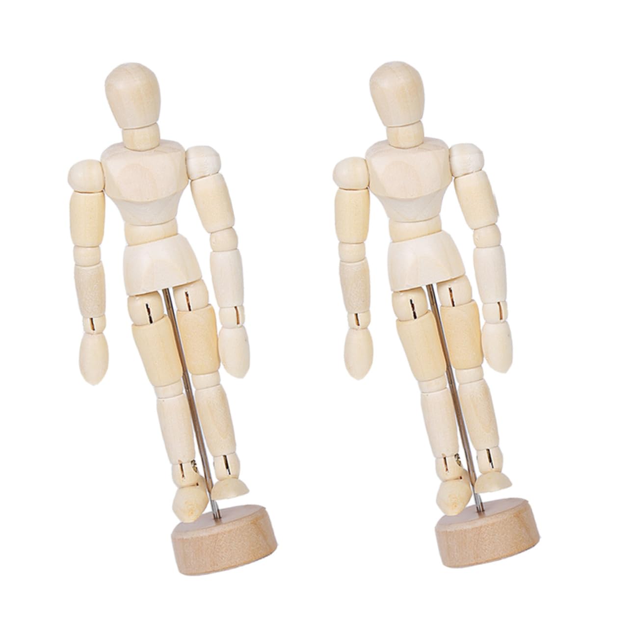 ARTIBETTER Joint Dolls Ornament Set Wooden Craft Decoration 14 Moving Joints for Home Office