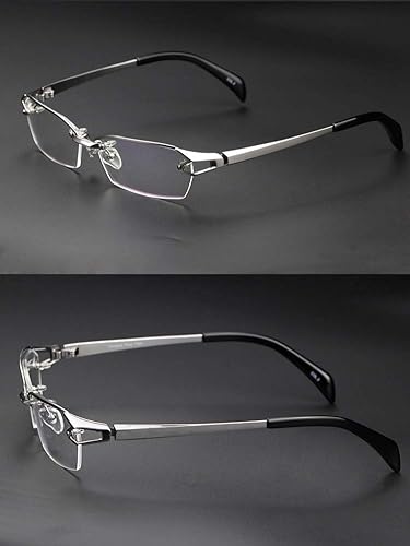 Miniatura 4 de Agstum - Gafas de titanio de lujo con montura de lentes transparentes