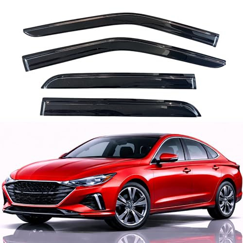 Image of KPY Rain Guards Fit for 2020-2026 Hyundai Sonata, Out-Channel Window Visors Vent Wind Deflectors 4PC, Car Accessories for 20-26 Sonata