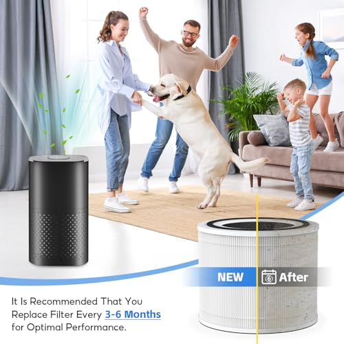 4-pack 240 Replacement Filter Compatible with Puro 240 Air Purifier, 3-in-1 Main Filter with Activated Carbon, Filters Pollen, Dust, Pet Dander, Smoke, Odors by IGNISFLARE - Used condition - Image 6