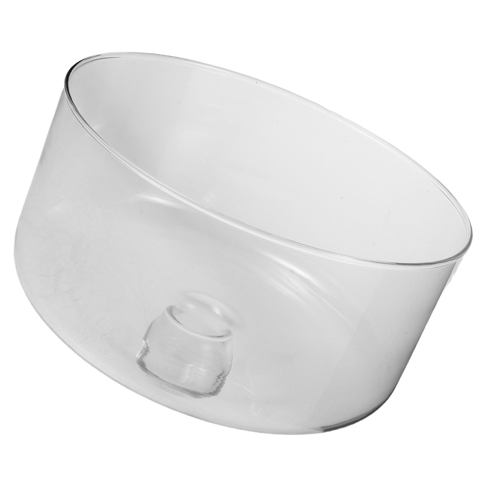INOOMP Cúpula de Vidrio Transparente Redonda con Asa para Tartas y Postres