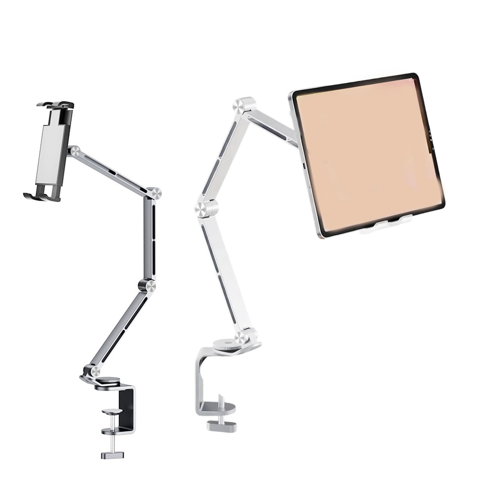 Universals - Supporto girevole per tablet e telefono, per schermi da 4 a 12,9 pollici, con struttura leggera in alluminio