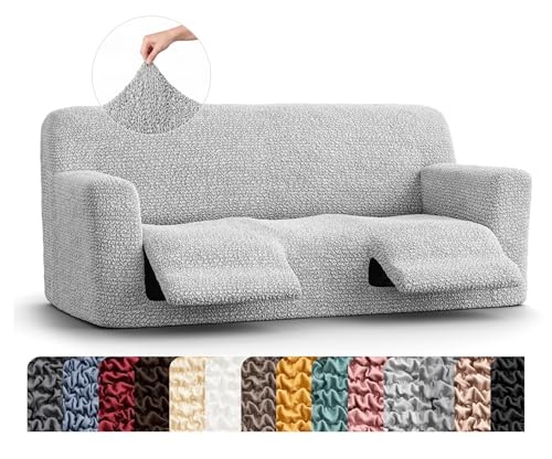 PAULATO BY GA.I.CO. PAULATO BY GA.I.CO. Recliner Cover – Soft Form-Fit Slipcover – Stretch 1-Piece Reclining Furniture Protector – Machine Washable Hypoallergenic Fabric – Light Grey (Reclining Sofa 63"-91" Wide) sold by Mamma Mia Covers - Amazon