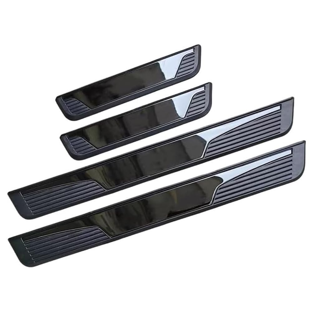LINTINGLIHAI Stainless Steel Car Door Sill Protector for Nissan Townstar 2022-2024, Anti-Scratch Kick Plates Scuff Guards Threshold Strips Welcome Pedal Accessories,D/black