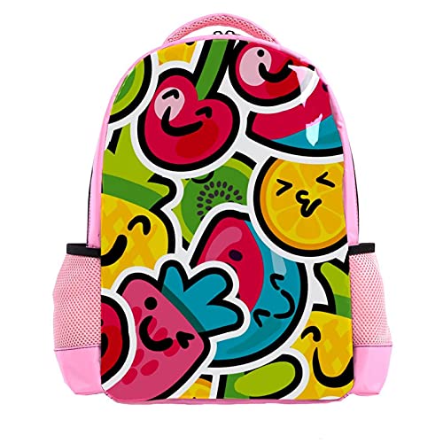 Sac à dos pour garçon à motif fraise anti-déchirure pour la récréation