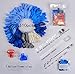 Blue and Sliver Latex Metallic Pearlescent Balloon 110 Pcs Arch & Garland Kit,Decorating Strip+Tying Tools+Points Stickers+Flower Clips+Curling Ribbon,Birthday, Shower, Party Decorations