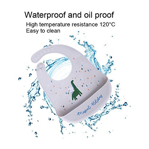 Slabbetje voor het eten van draagbare verstelbare baby-speeksel Handdoek Bay Girl Waterdicht Anti-Dirty Cartoon Pattern… - Image 6