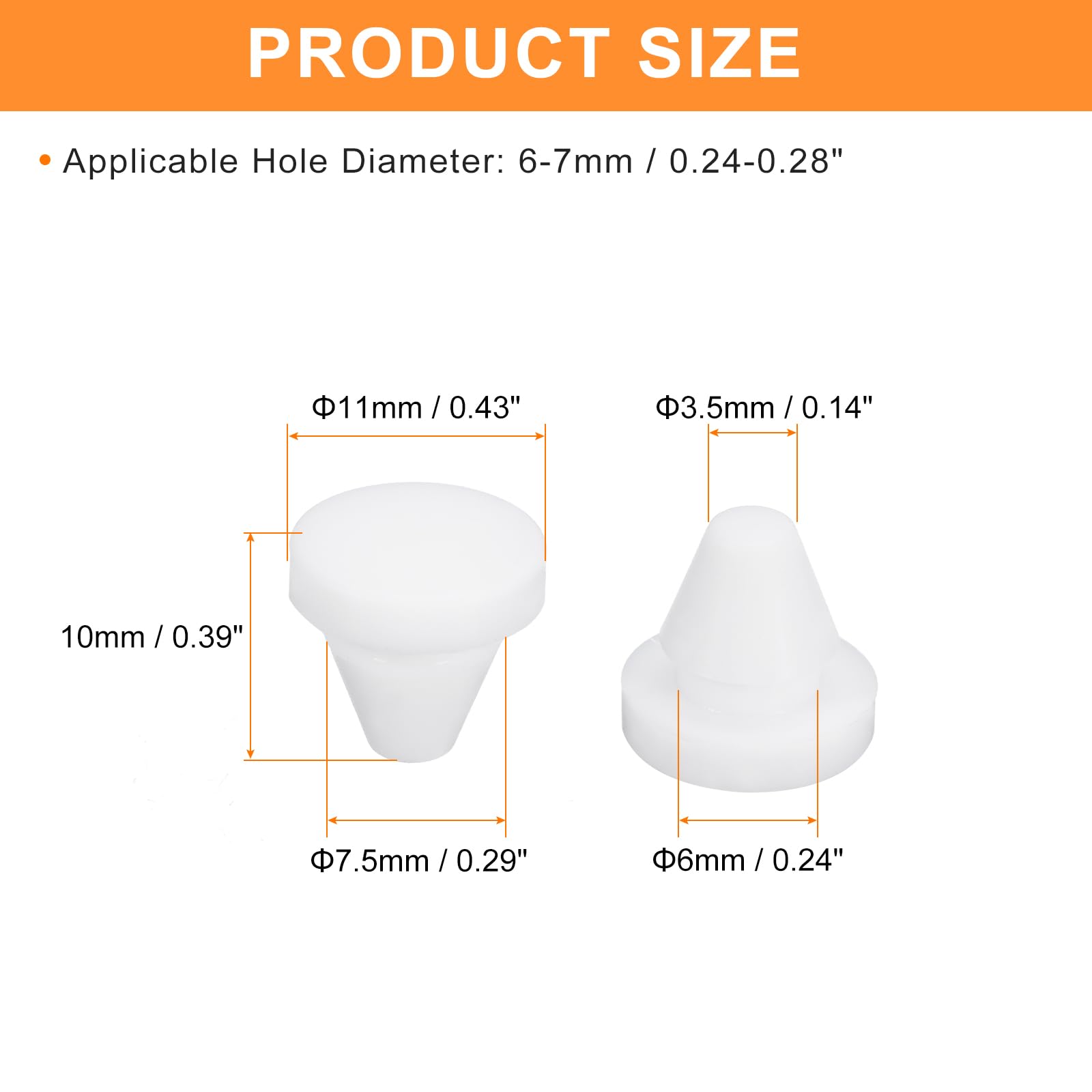 QUARKZMAN 6 Gummistopfen – Silikon, Wasserdicht, 22-24 Mm Für Rohre, Möbel & Labor, Grau