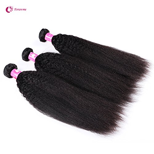 Forawme-Womens-Unprocessed-Brazilian-Virgin-Kinky-Straight-Human-Hair-Weave-Mix-3pcs-Lot-16-18-20-Inch-1B-Black-Soft-Black-Hair-Bundles