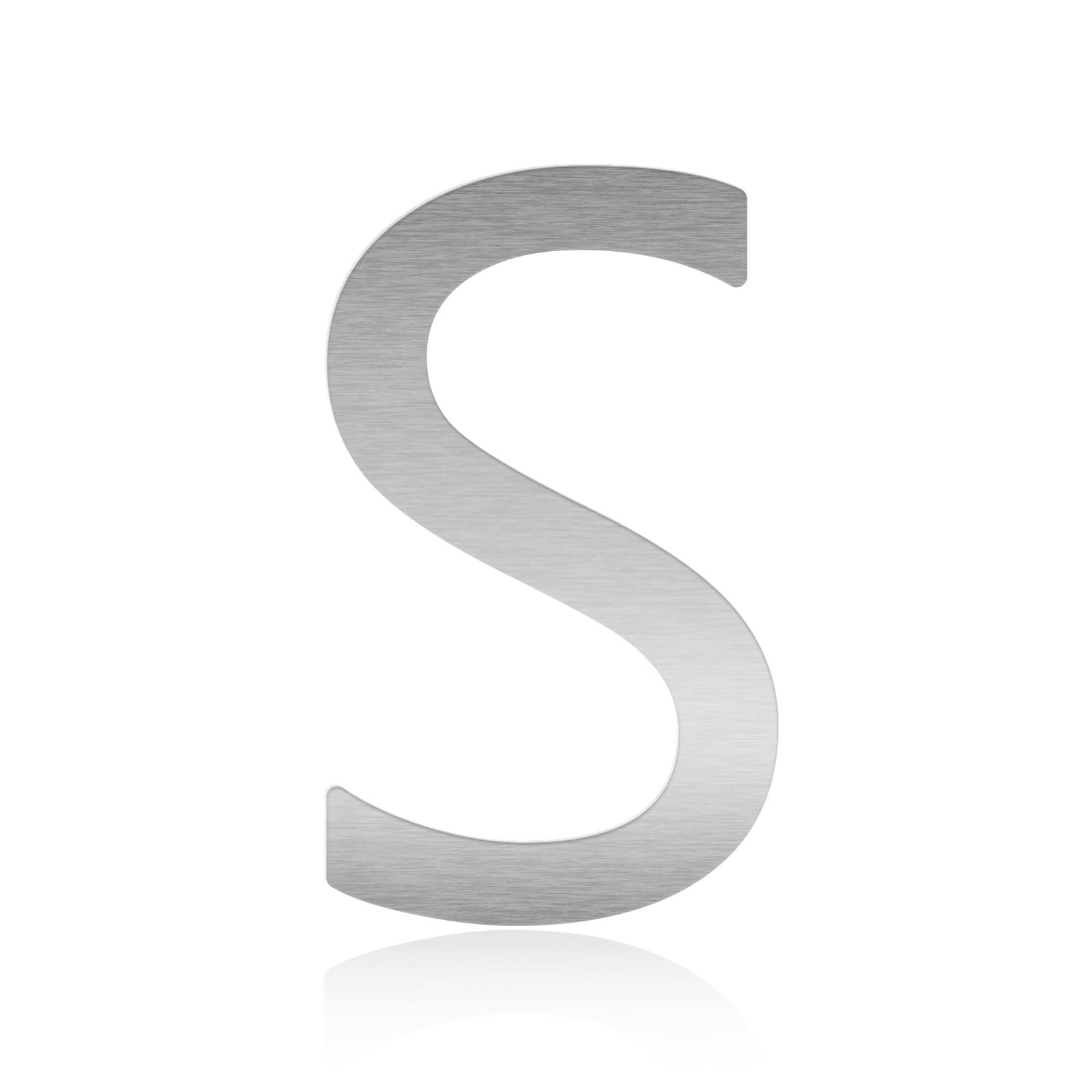 5 Inch Metal Letters, Silver Stainless Steel House Address Mailbox Numbers, Perfect for Home Address Plaques, Door Signs, Office Labels, Custom DIY Crafts Homemade Projects, and Modern Decor(Letter S)