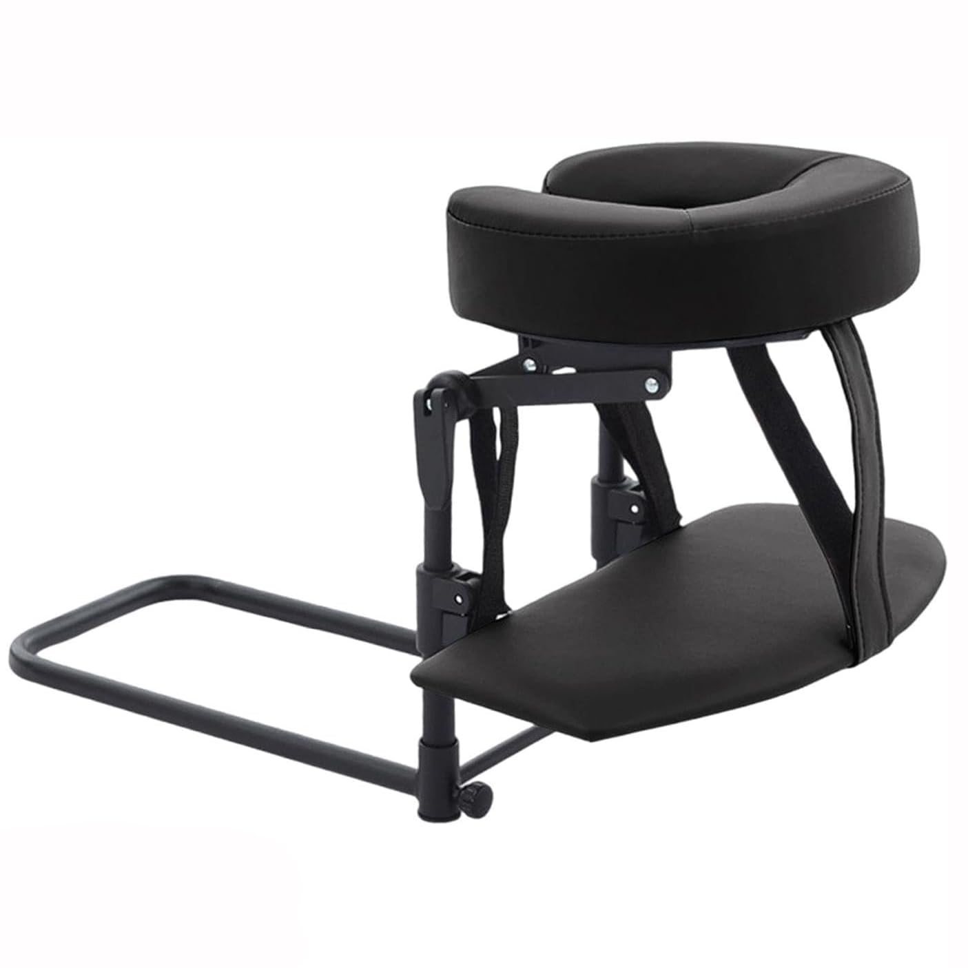 Massage Tischaufsatz/Mobile Kopfstütze Massagetisch Ersatz Verstellbares U-förmiges Kissen für Schönheitsbett Universal mit Gesichtskissen Masaje Con Colchón(14-45cm,Black)