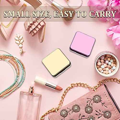 2 Pièces Mini Étui de Lentilles de Contact de Voyage avec Miroir Conteneur de Lentilles de Contact Portable Kit de Voyage Étui à Lentilles de Contact Simple avec Capuchons L et R Rose et Or - Image 7