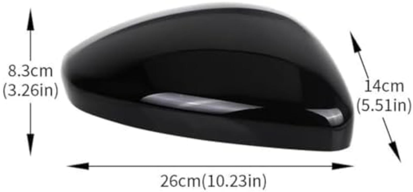 Osłony lusterek bocznych samochodu Osłona boczna drzwi tylnych, dla Peugeot 308 Mk2 T9 2013-2022 Lewy prawy Obudowa lusterka auta (Right Glossy Black)