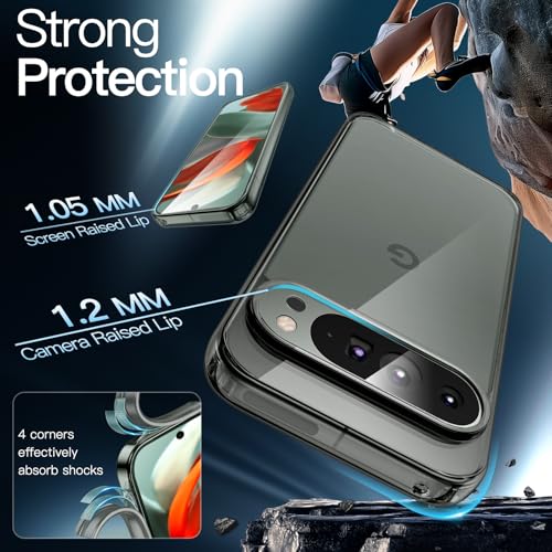 Image of JETech Cover Case for Google Pixel 9 Pro XL 2024, Non-Yellowing Shockproof Bumper Protective Phone Cover, Anti-Scratch Hard PC Back (Hazel)