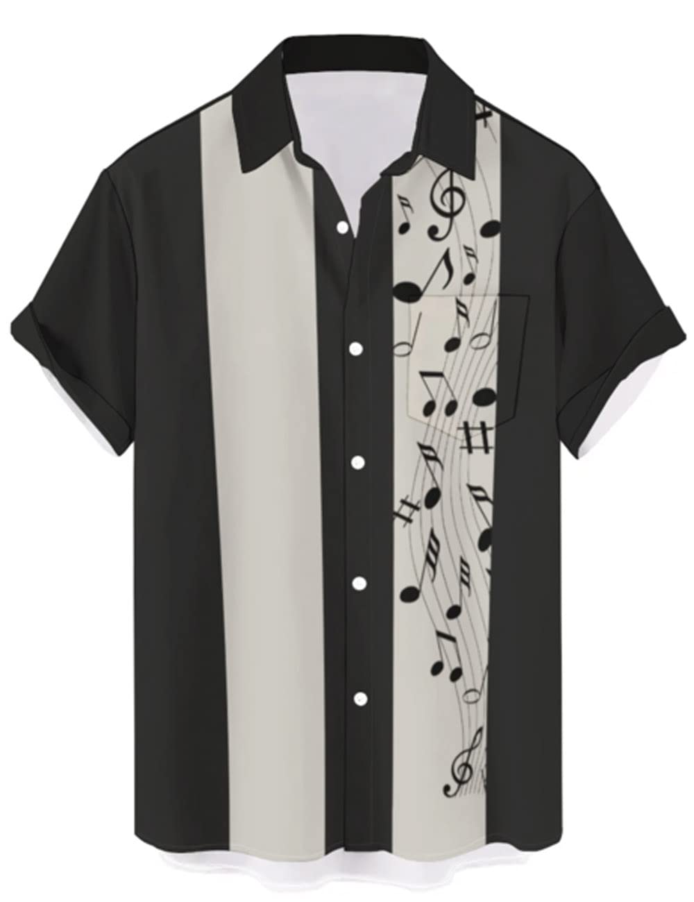 GioshopxiMen's Short Sleeve Button Down Bowling Shirts Big and Tall Casual Printed Beach Hawaiian Shirt Summer Regular Fit Top