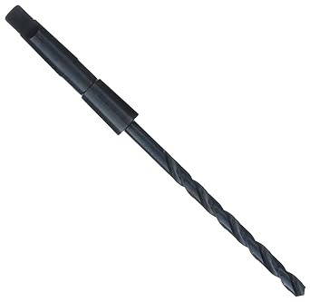 Precision Twist 209 High Speed Steel Taper Shank Drill Bit, Black Oxide Finish, Morse Taper Shank, Spiral Flute, 118 Degree Point Angle, 1 5/64