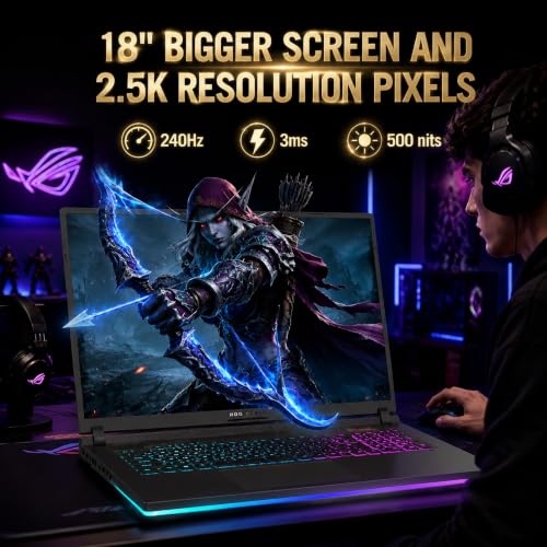 Image of ASUS ROG Strix G16 (2026) Gaming Laptop, 16 inch FHD+ 16:10 165Hz Display, Intel Core i7-14650HX, NVIDIA GeForce RTX 5050 GPU, 64GB DDR5 RAM, 2TB SSD, Wi-Fi 7, Win 11 Pro, Backlit Keyboard & Accessories