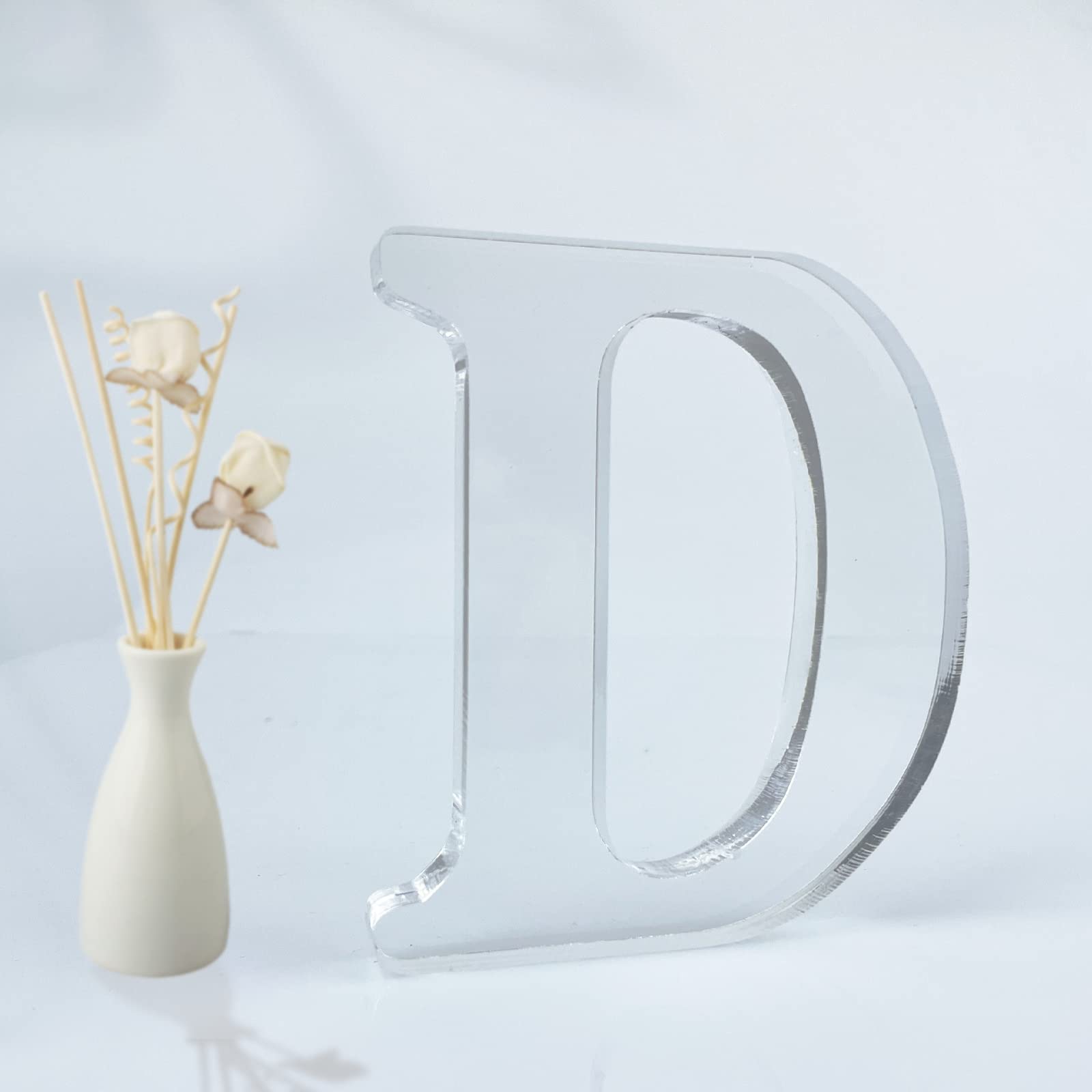 WOODOUNAI 4 Inch Designable Acrylic Letters Unfinished Acrylic Letters for Wall Decor Decorative Standing Letters Slices Sign Board Decoration for