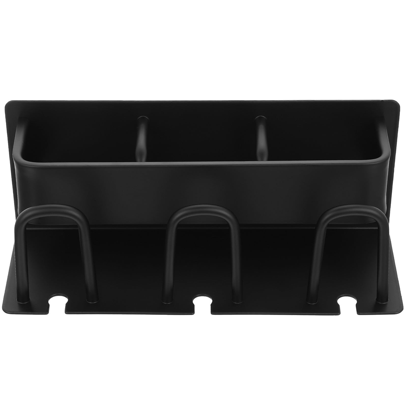 Healeved Porta Spazzolino da Muro Supporto Resistente per Spazzolini e Dentifricio in Alluminio Nero Drenaggio Organizer Bagno Salvaspazio per Bagno